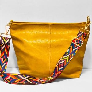 Mustard Color Crossbody Bag With Adjustable Strap  New